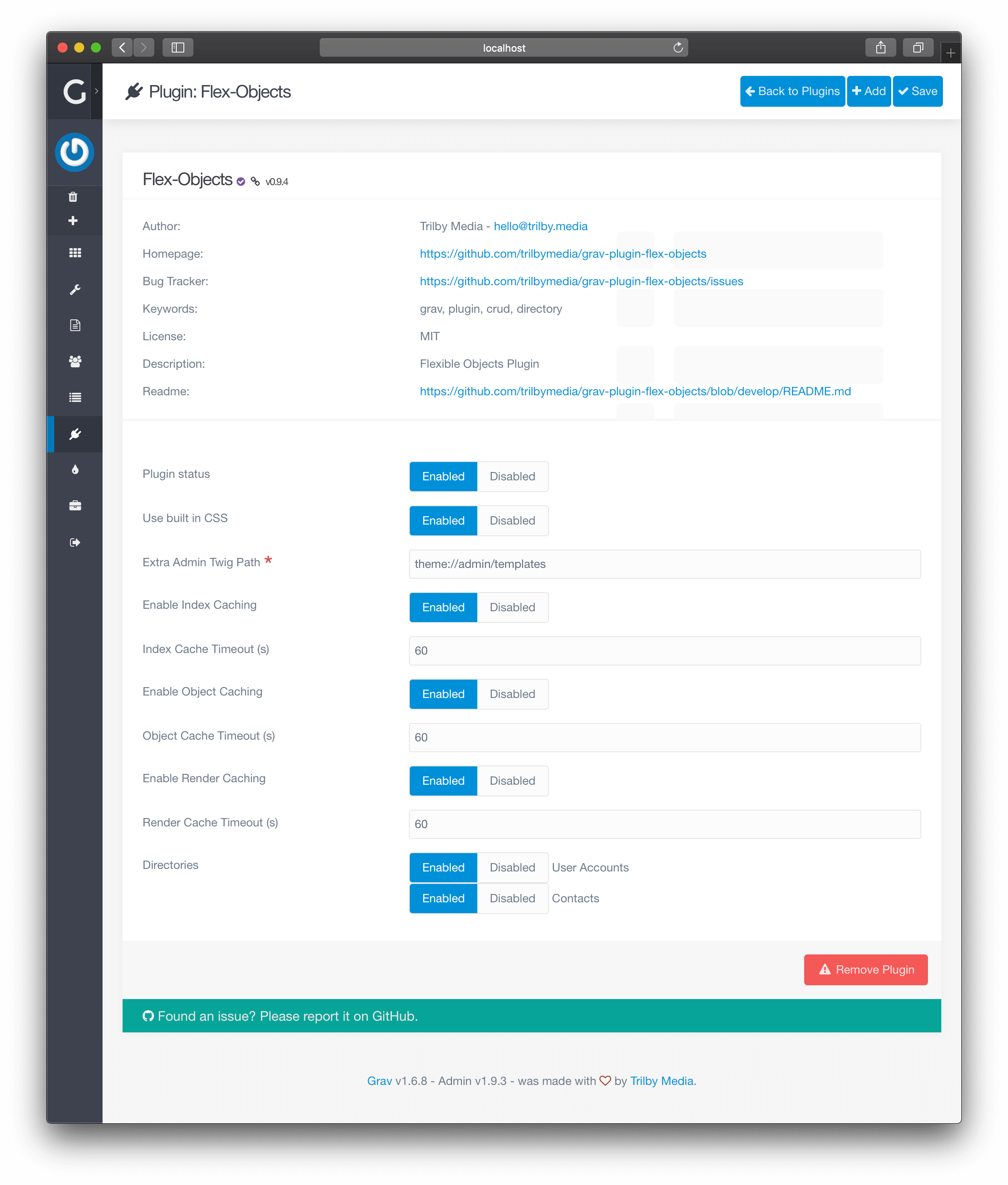 Plugin Configuration